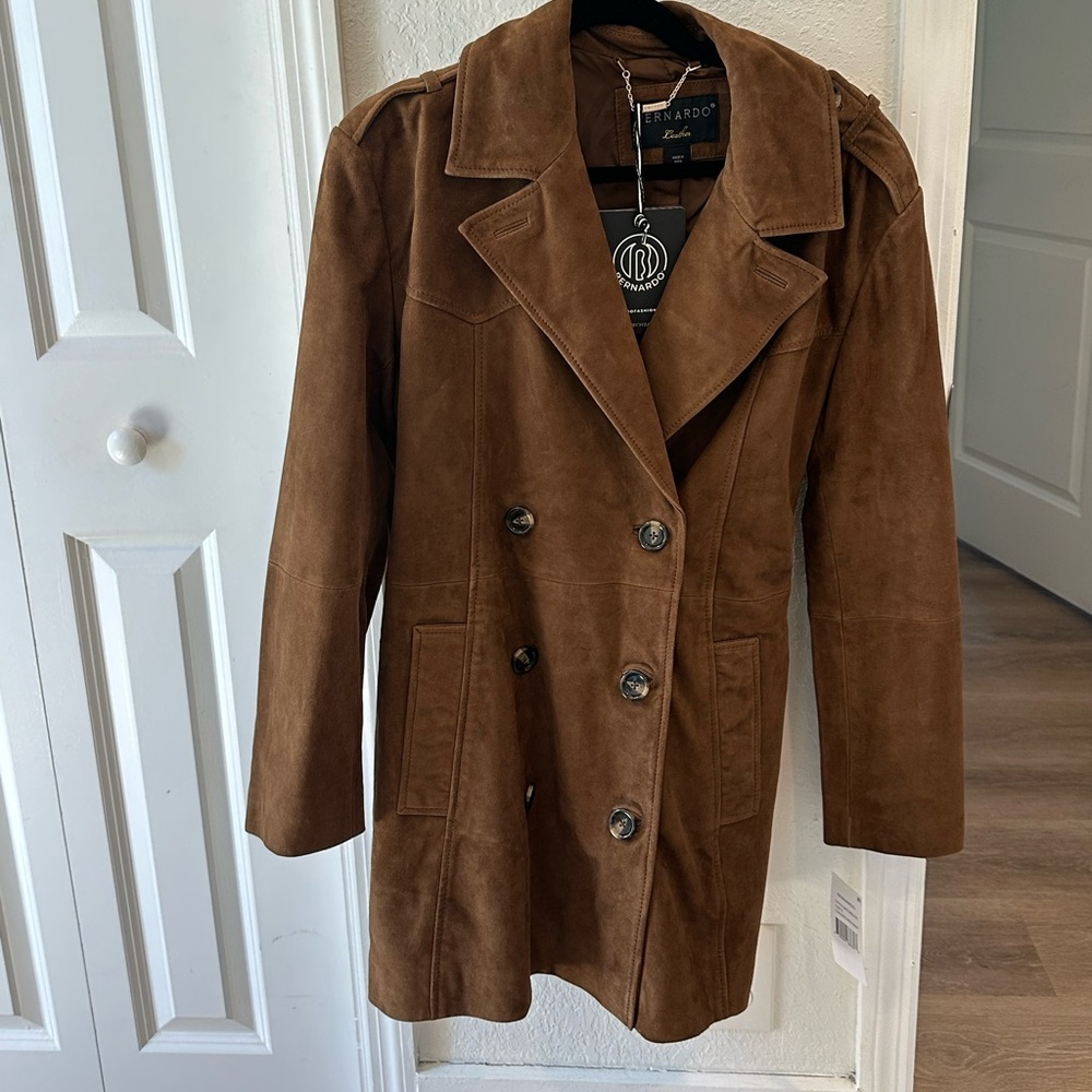 Bernardo Radcliffe Suede Trench Coat